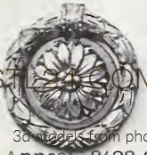 Розетки (ROSETTE_1346 -  | 3D model 3DSMAX / OBJ / STL) 3D модель для ЧПУ станка